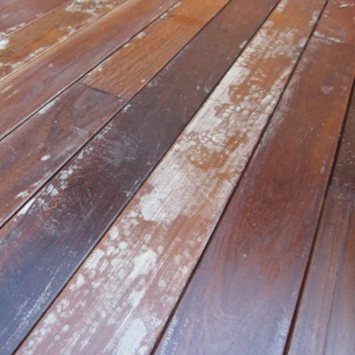 deck with ash residue
